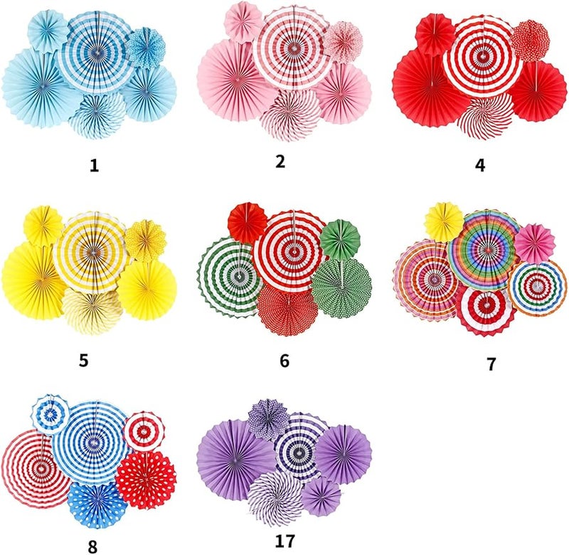 White Paper Lace Fan Flower Set For Wedding Party Decorations Photo Props - Image 4